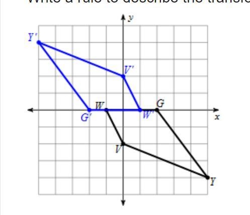 Write a rule to describe the transformation. A. reflection across y=x B. rotation-example-1