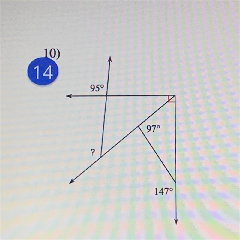 Find the measure of the angle indicated.-example-1