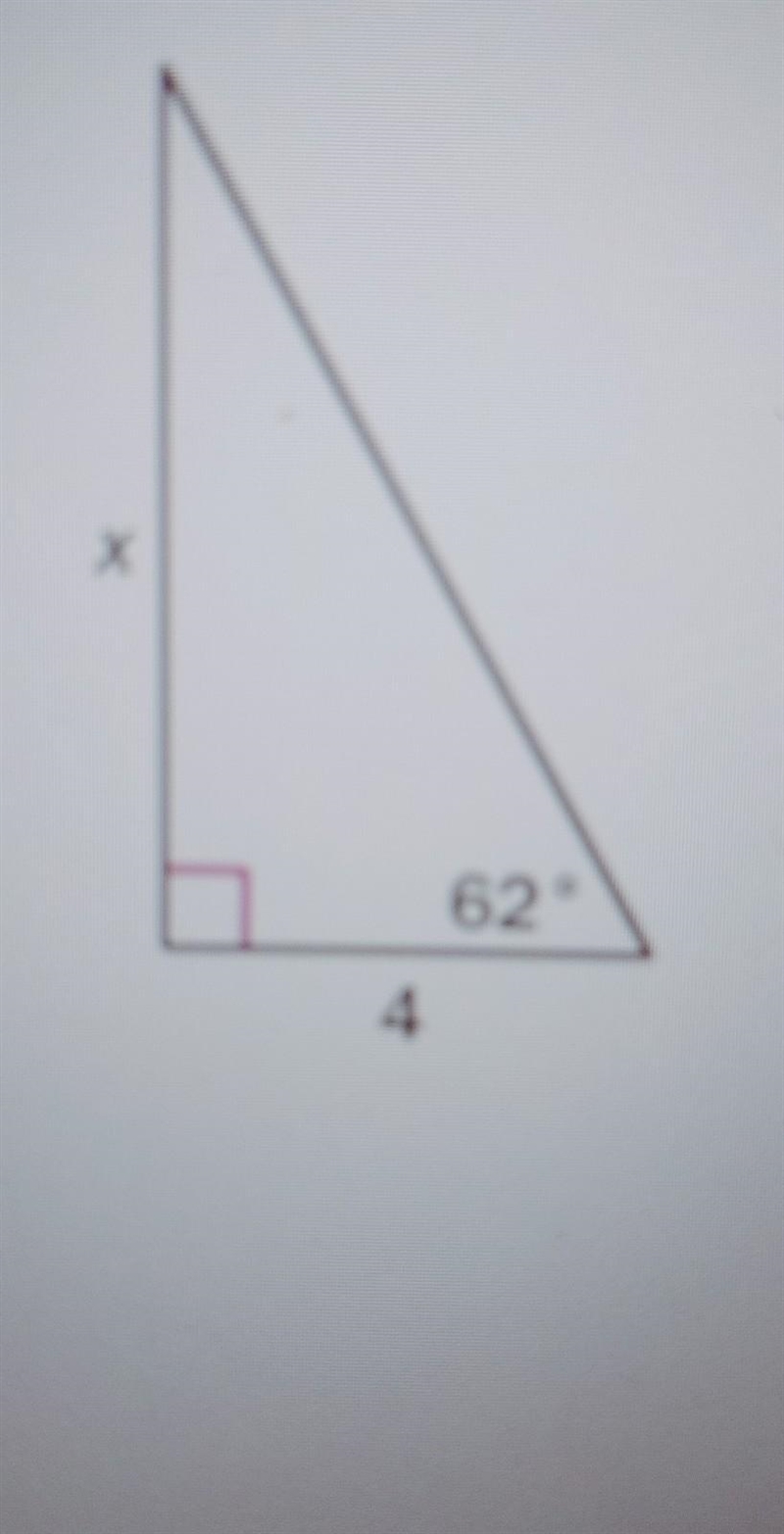 Find the value of x to the nearest tenth a. -4.4 b. 7.5 c. 1.9 d. 3.5 ​-example-1