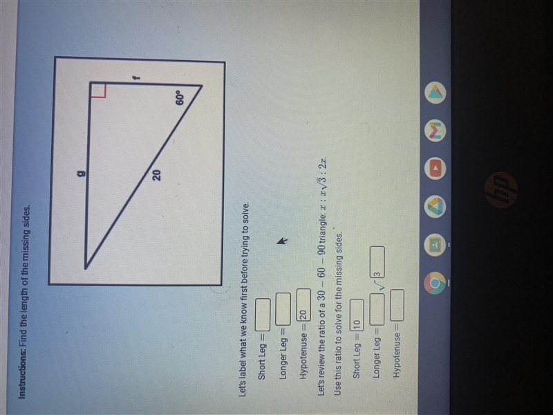 Find the lengths the missing side-example-1