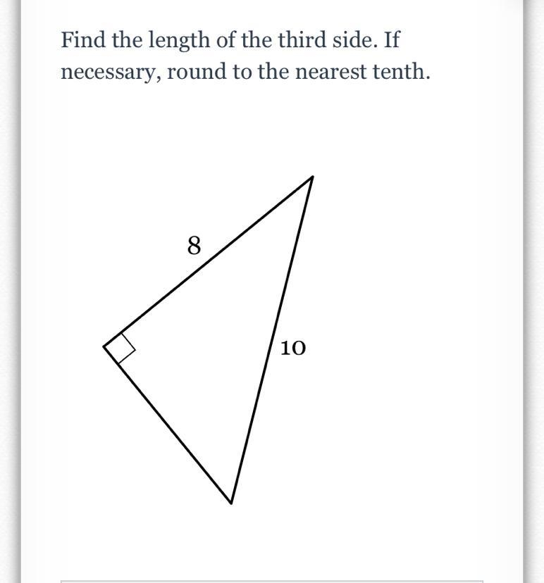 Find the length of the third side. If necessary, round to the nearest tenth.-example-1