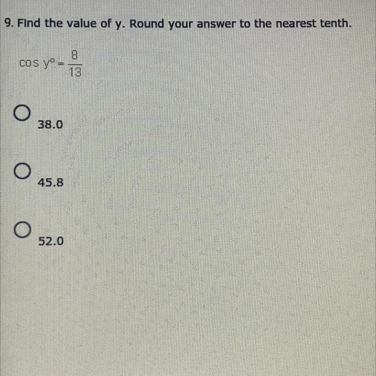 Find the value of y. Round your answer to nearest tenth. Please help-example-1