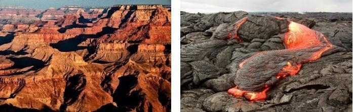 Which type of rock is shown in each of these photographs?-example-1