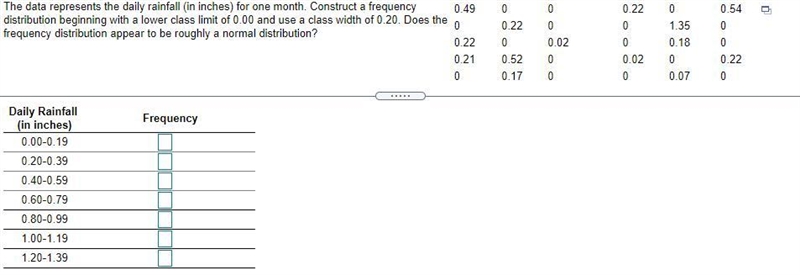 I am just stuck, could you please explain how to find Frequency! thank you-example-1