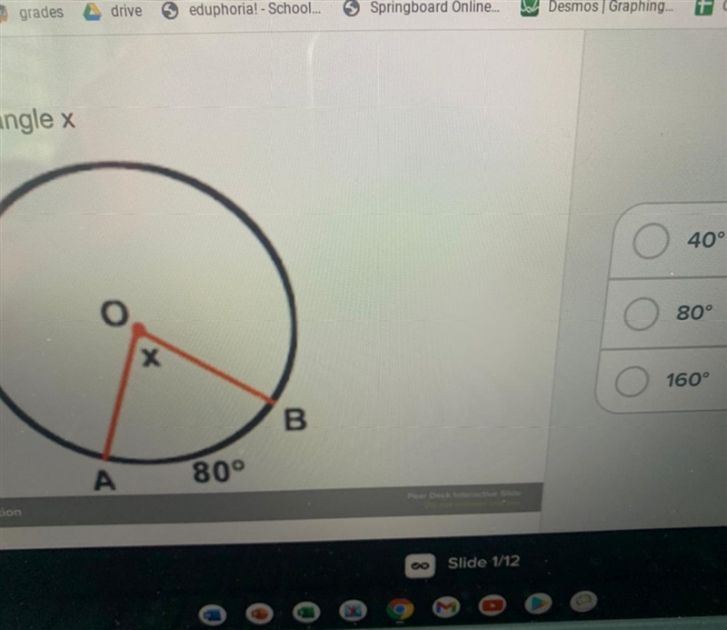 Find the measurement of angle x ?-example-1