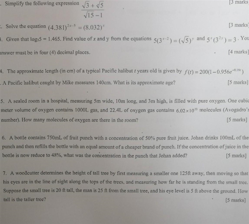 The approximate length (in cm) of a typical Pacific halibut t years old is given by-example-1