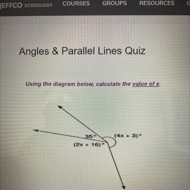 Using the diagram below, calculate the value of x-example-1