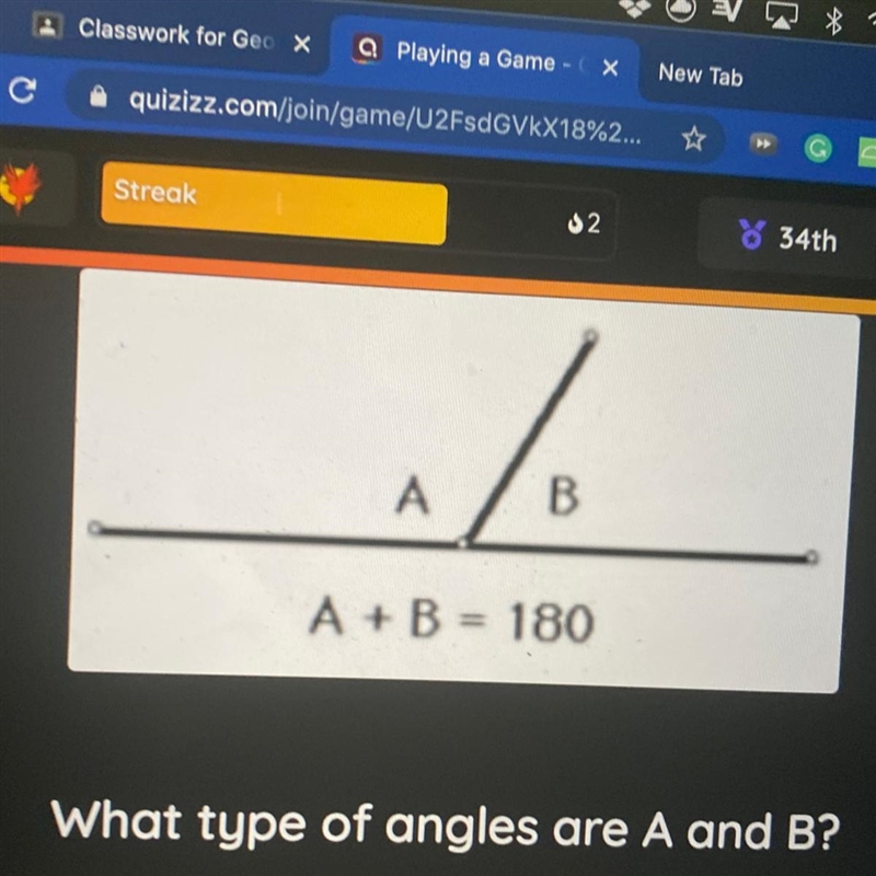 What type of angles are A and B?-example-1