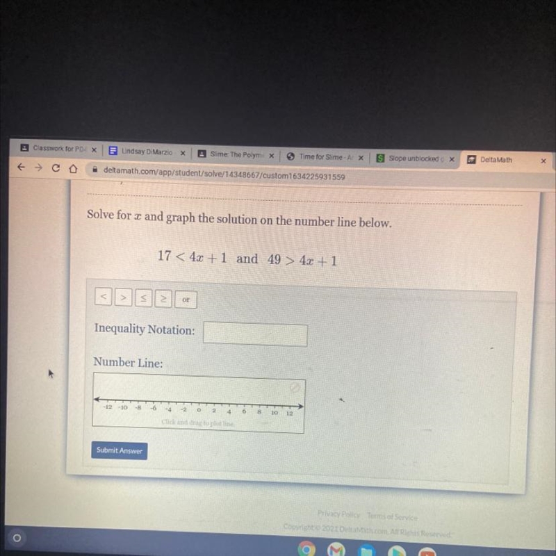 Someone help me please 17 < 4x +1 and 49 > 4x + 1-example-1