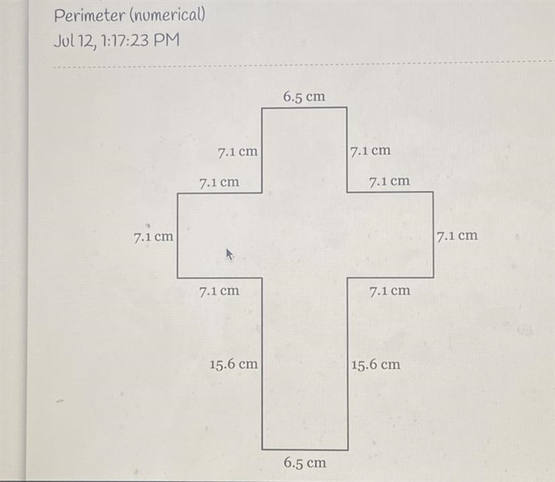 Perimeter (numerical) cm-example-1