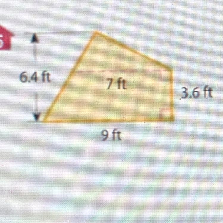 Find the area of each figure. Round to the nearest tenth if necessary-example-1