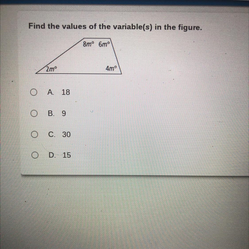 Find the values of the variable In The figure-example-1