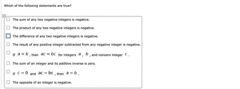 Which of the following statements are true?-example-1