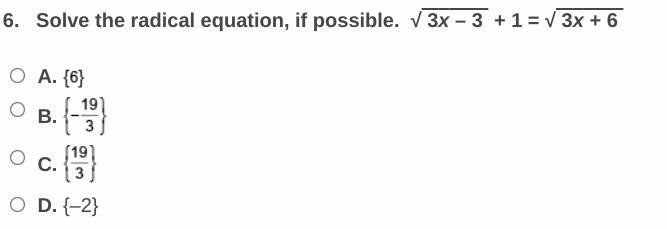 Solve the radical equation, if possible.-example-1