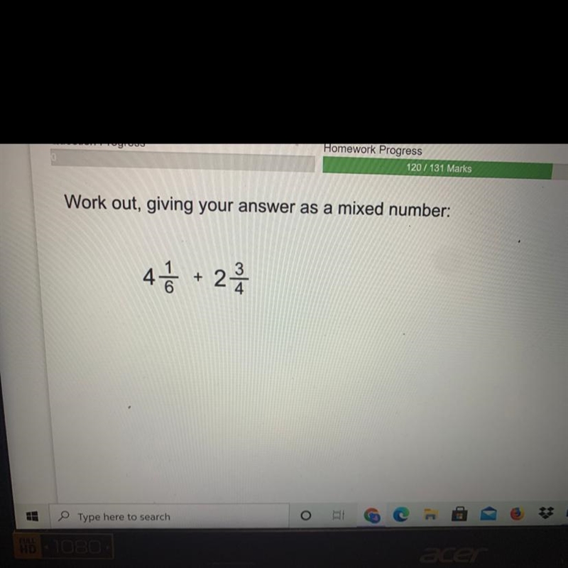 Work out giving ur answer as a mixed number-example-1