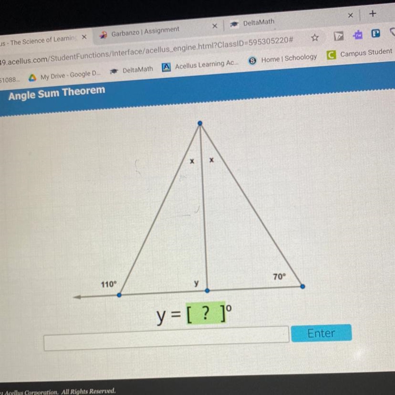 Angle Sum Theorem what is y-example-1