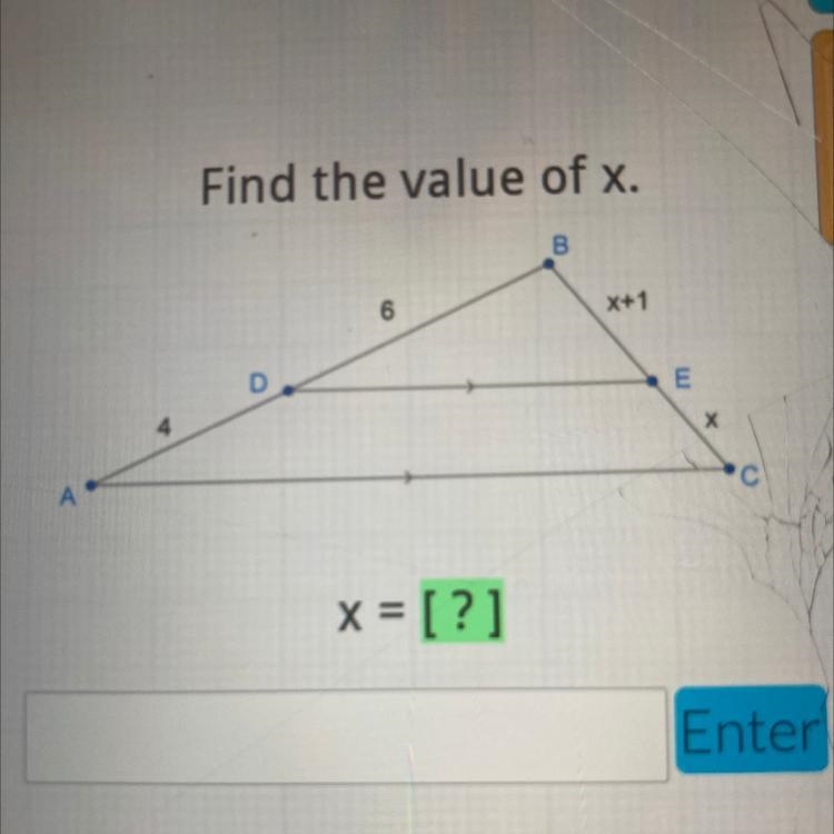 Proportions in similar triangles-example-1