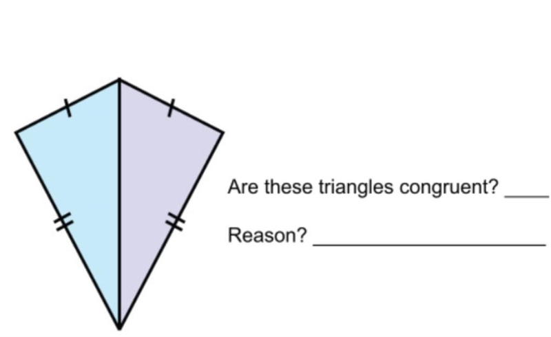 Are these triangles congruent? Reason?-example-1