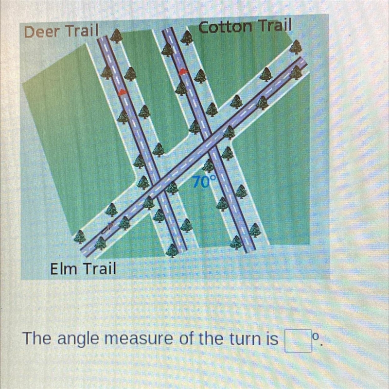 Pls help! The question is: You are riding a bike up Elm Trail towards Deer trail. You-example-1