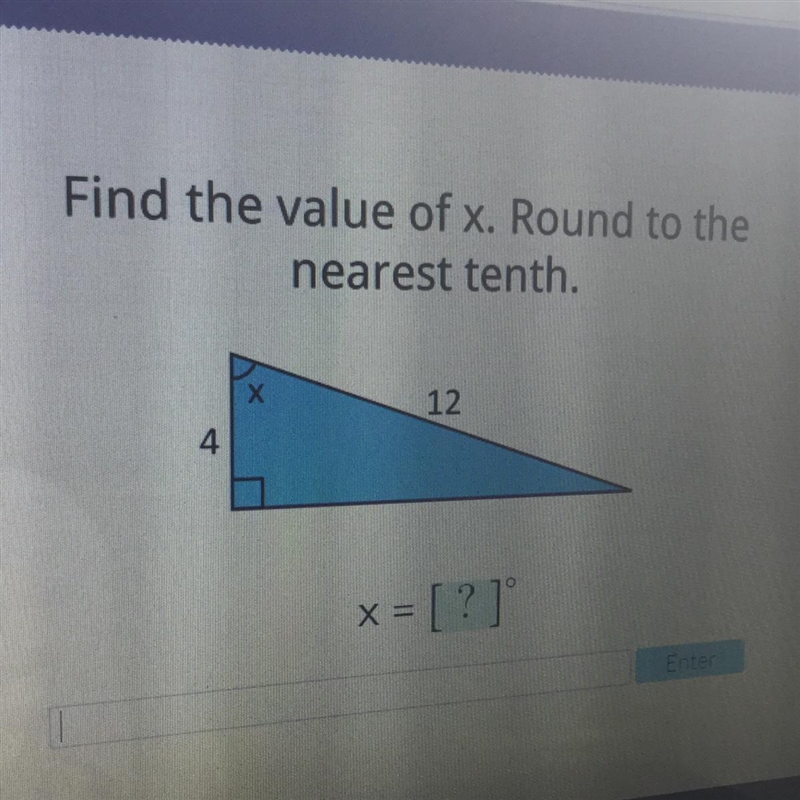 Pls help me :( Find the value of x. Round to the nearest tenth.-example-1