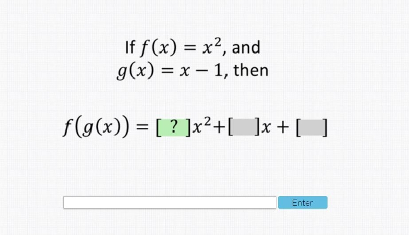 If f(x)=x^2 and g(x)=x-1 then f(g(x))=?-example-1