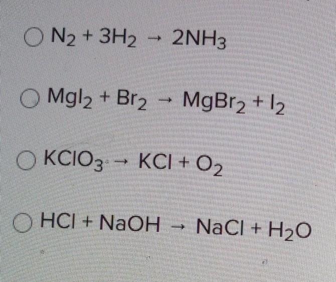 PLS HELP!!!! 72 REWARD BC ITS URGENT :( Which of the following equations is not balanced-example-1