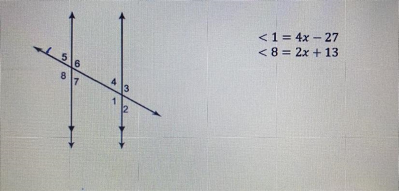 2. Given the diagram below. What is the measure of angle 6? 15 <1= 4x - 27 &lt-example-1