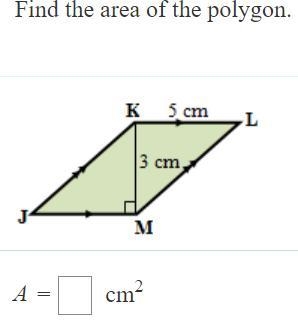 Please find the area of of the shaded polygon-example-1