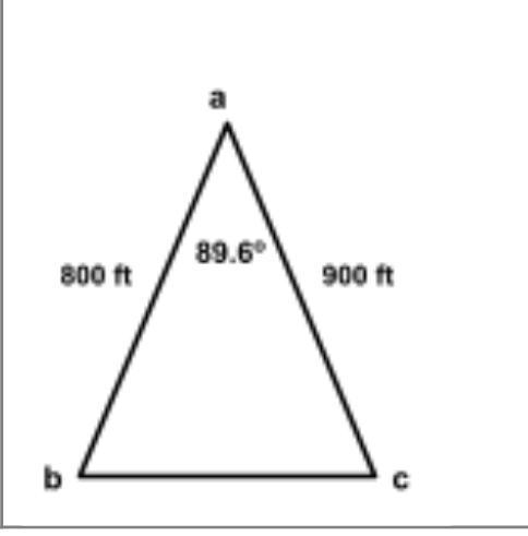 Group A is on the north side of the fire and is 800 ft away from group B and 900 feet-example-1