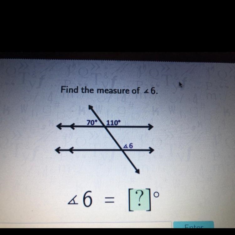 Find the measure of 46. 70*110° 46 o 66 = [?]-example-1