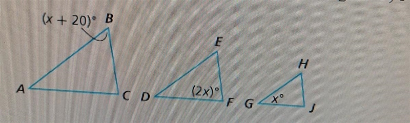 Angles A,D and G are congruent, and angles c, f and j are congruent. What is the mesure-example-1