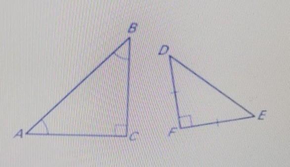 Is there enough information to determine if the following triangles are similar? Justify-example-1