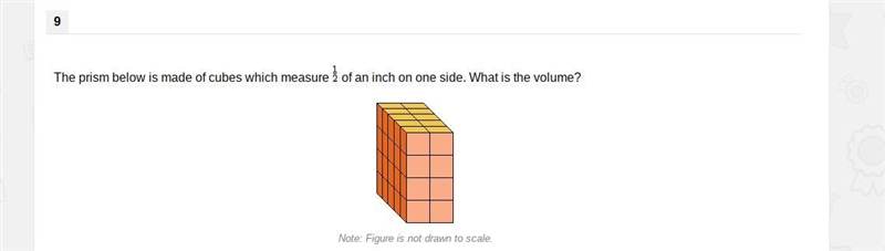 The prism below is made of cubes that measure 1/2 of an inch on one side. What is-example-1