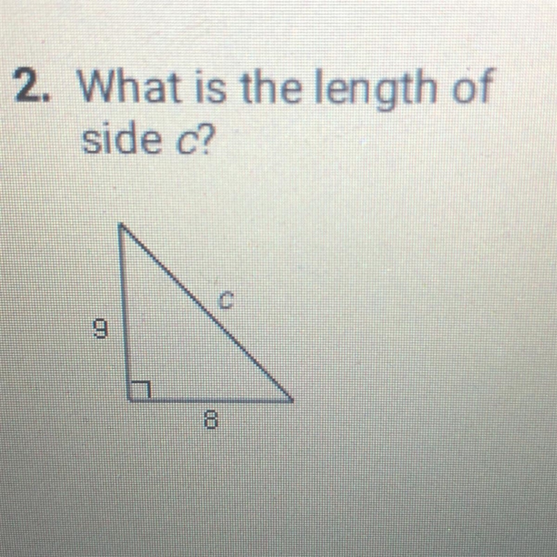 2. What is the length of side c? Someone help-example-1