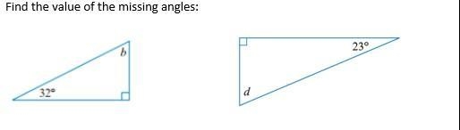 Solve missing values for triangles-example-1