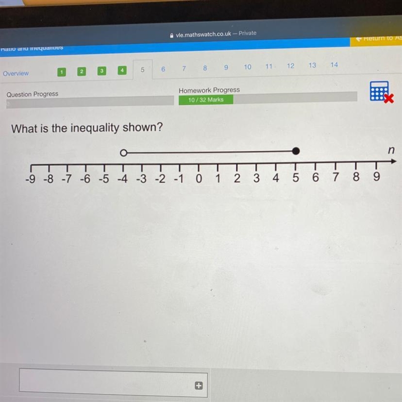 Please help. What’s the inequality shown?-example-1