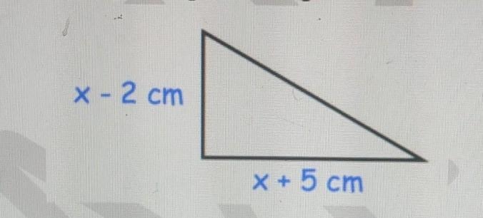 Write and simplify an expression for the area of the triangle (show step by step)​-example-1