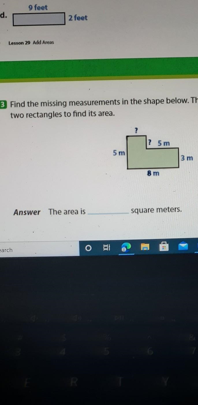 Find the missing measurements in the shape ​-example-1