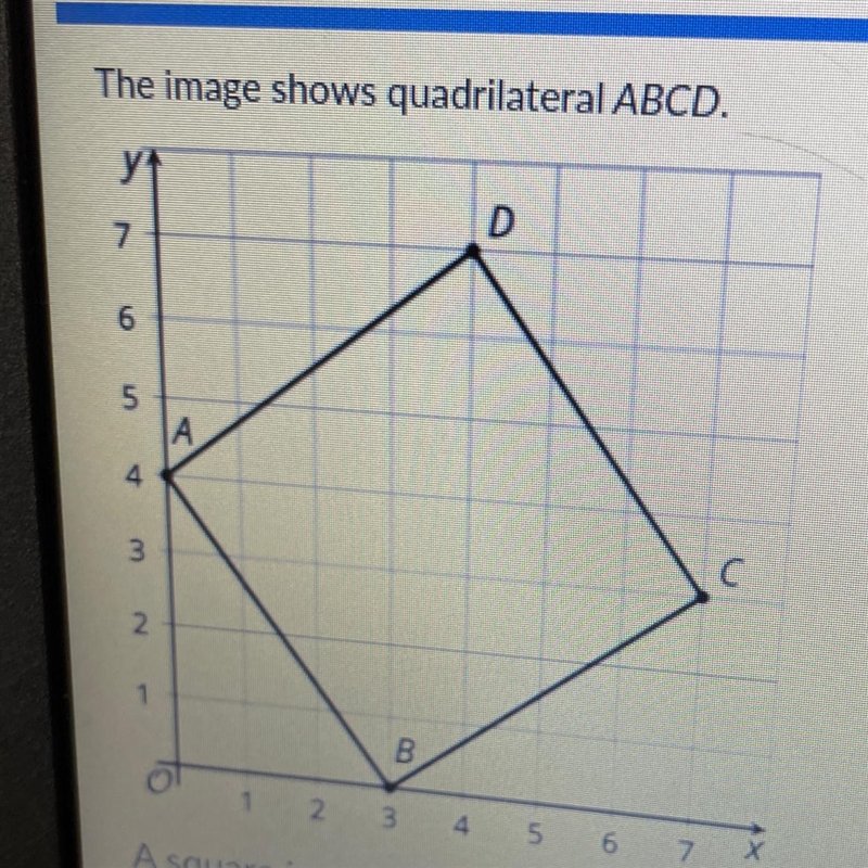 A square is a quadrilateral with four equal sides and four 90 degree angles. Is quadrilateral-example-1