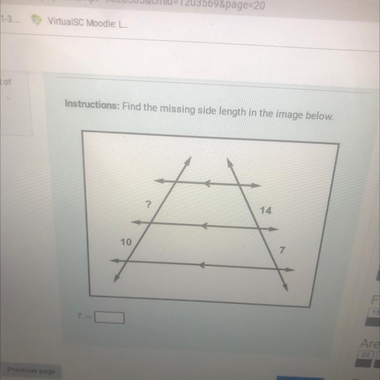 Find the missing length in the image below-example-1