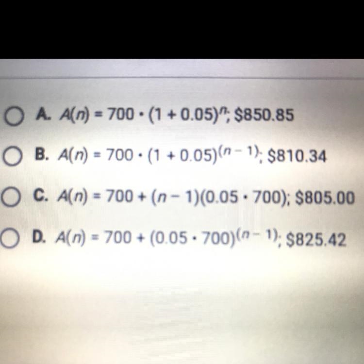 At the beginning of year 1, Sam invests $700 at an annual compound interest rate of-example-1