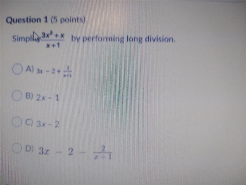 Simplify by performing long division.-example-1