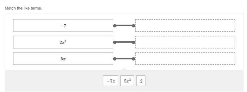 Match the like terms-example-1