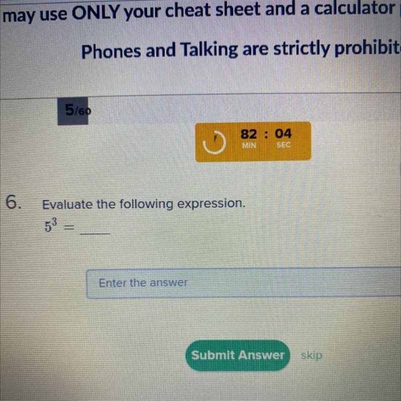 Evaluate the following expression. 53 Enter the answer-example-1