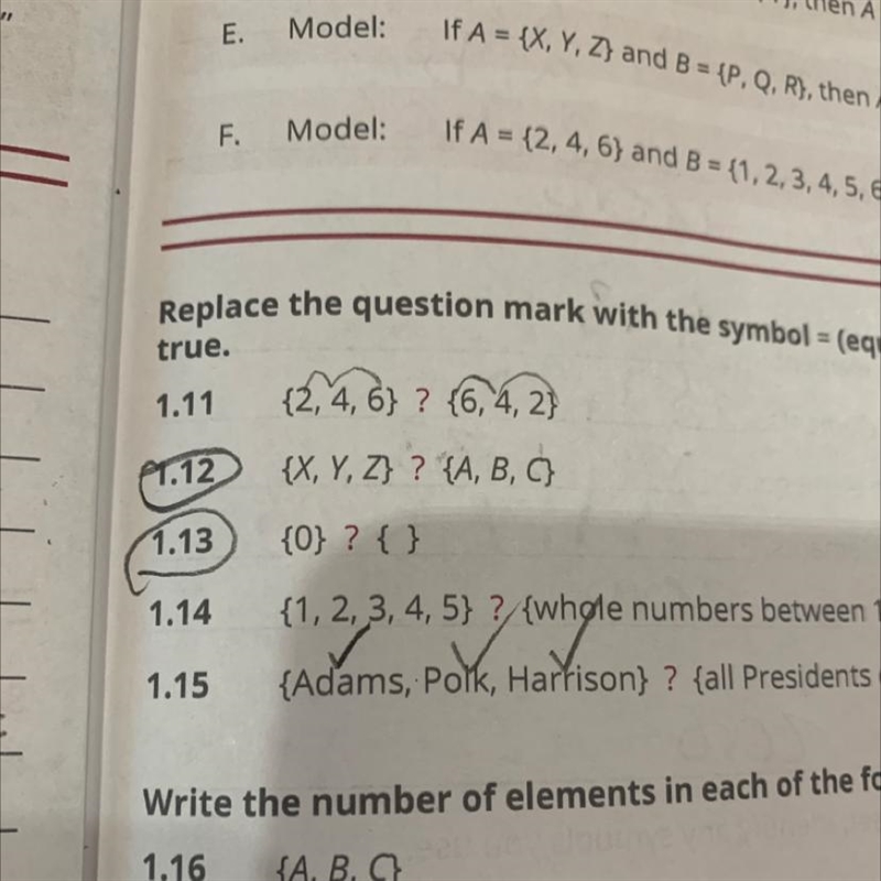 The circled ones I need help on Please help I don’t get it It’s asking if it’s equal-example-1