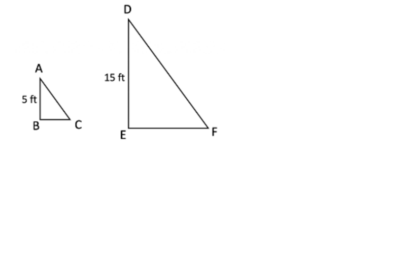 In the figure, ΔABC and ΔDEF are similar. What’s the scale factor from ΔABC to ΔDEF-example-1