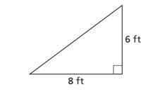 What is the length of the hypotenuse of the right triangle?-example-1