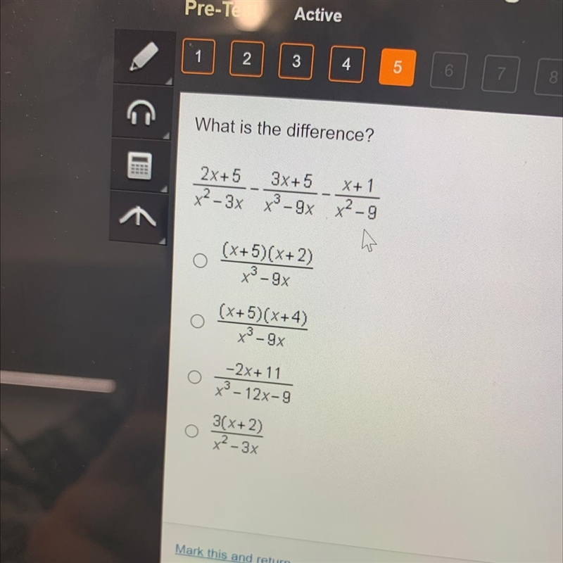 What is the difference? 2x+5 3x+ 5 X+ 1 x² – 3x X² – 9x x²-g-example-1