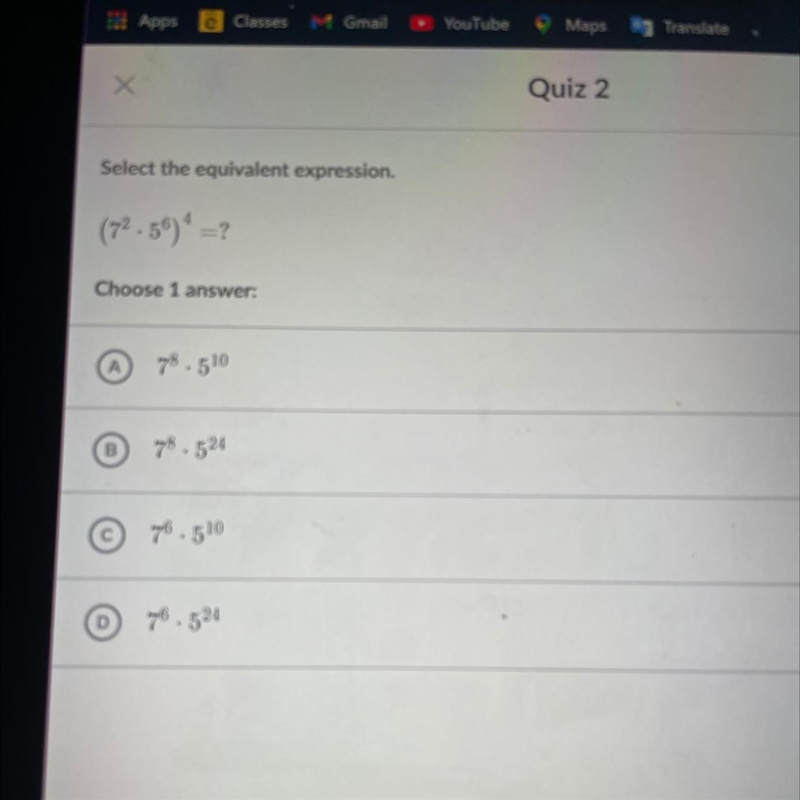 Select the equivalent expression (7^2 x 5^6)^4-example-1