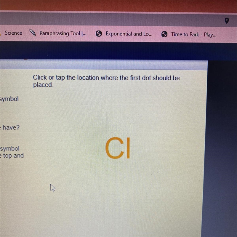 Click or tap the location where the first dot should be placed. CI-example-1